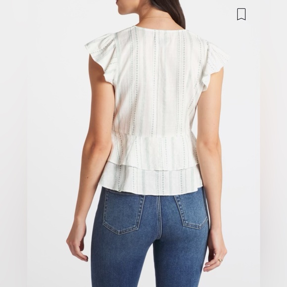 COPY - Flag and Anthem Regan Flutter Sleeve Tiered Blouse - Picture 2 of 7